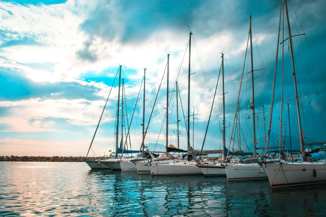 Docked Sailboats